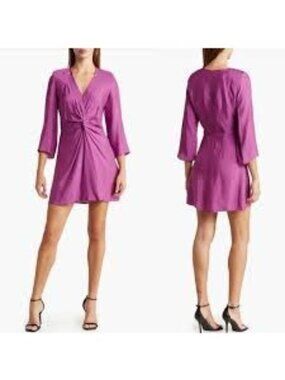 ba&sh Gothie Twist Front Dress Purple Sz L